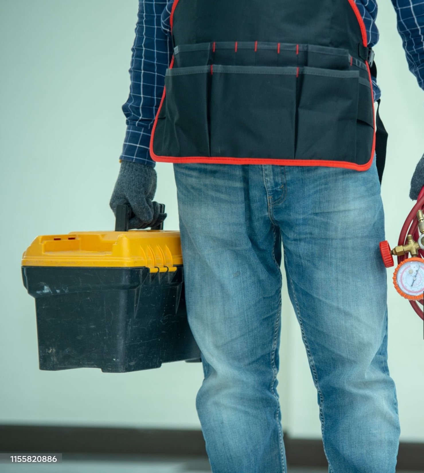 Technician ready for an AC Tune-up in Falls Church